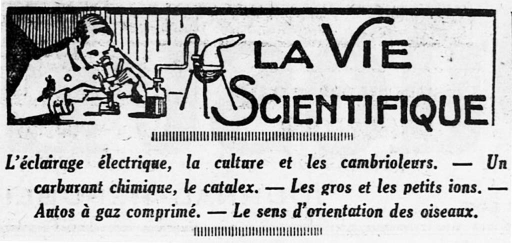 La vie scientifique